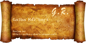Galba Róbert névjegykártya